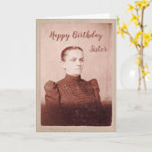 Birthday Sister Hope, du bist glücklicher als sie Karte (Gelbe Blume)