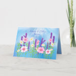 Birthday Sister Soft Delicate Flower Garden Blue Karte<br><div class="desc">Beautiful flower garden against blue sky in many categories for that special gal who loves flowers.</div>