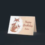 Birthday Sister Spaß Fun Foxy Mama Fun Fox Cubs Karte<br><div class="desc">Herzlichen Glückwunsch zum Geburtstag Foxy Mama für Ihre Schwester mit Niedlichem Watercolor Fox und Cubs Animal Art.   Lass ihr,  dass sie,  obwohl sie eine Mama ist,  immer noch heiß ist!</div>