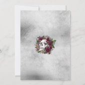 Birthday Skull and Rose RIP Decke Einladung (Rückseite)