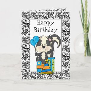 Birthday Skunk Card Karte