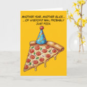 Birthday Slice mit Extra-Käse-Spaß Karte (Gelbe Blume)