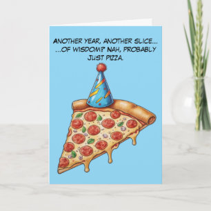 Birthday Slice mit Extra-Käse-Spaß Karte