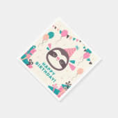Birthday Sloth Serviette (Ecke)