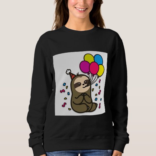 Birthday Sloth Sweatshirt (Vorderseite)