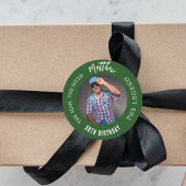 Birthday Smaragdgrün Foto Mann Mythos Legende Runder Aufkleber