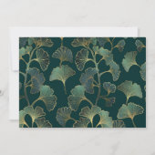 Birthday Smaragdgrün Grünschrift Luxus Einladung (Rückseite)