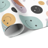 Birthday Smiles White Geschenkpapier (Rolleneckpunkt)