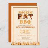 Birthday Smokin Hot GRILLEN Party Einladung (Vorne/Hinten)