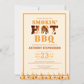 Birthday Smokin Hot GRILLEN Party Einladung