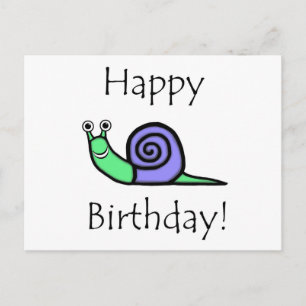Birthday Snail Postkarte
