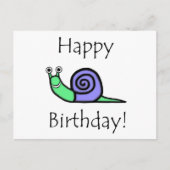 Birthday Snail Postkarte (Vorderseite)