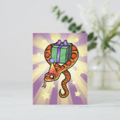 Birthday Snake Postkarte (Stehend Vorderseite)