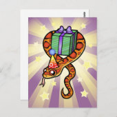 Birthday Snake Postkarte (Vorne/Hinten)