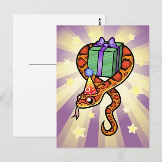 Birthday Snake Postkarte (Vorne/Hinten)