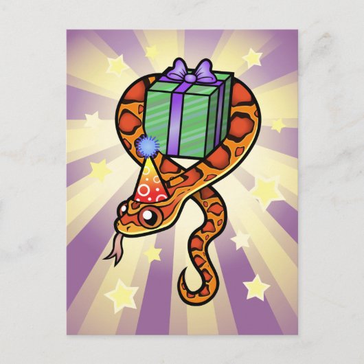 Birthday Snake Postkarte (Vorderseite)