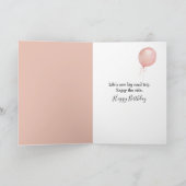 Birthday Snow Lady Hitchhiking With Sign Karte (Innenseite)