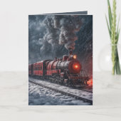 Birthday Snow Train Karte (Vorderseite)