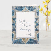 Birthday Snowflake Kaleidoscope Quilt Muster Karte (Gelbe Blume)