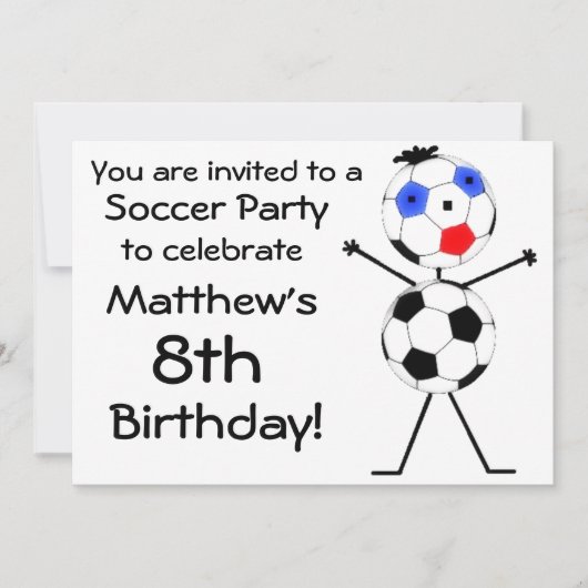 Birthday Soccer Party Einladung (Vorderseite)
