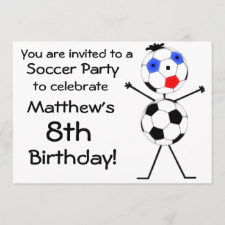 Birthday Soccer Party Einladung