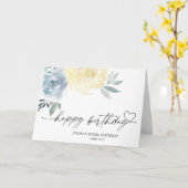 Birthday Socially Distance Coronavirus Karte (Gelbe Blume)