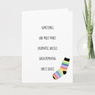 Birthday Sock Card Fun Karte