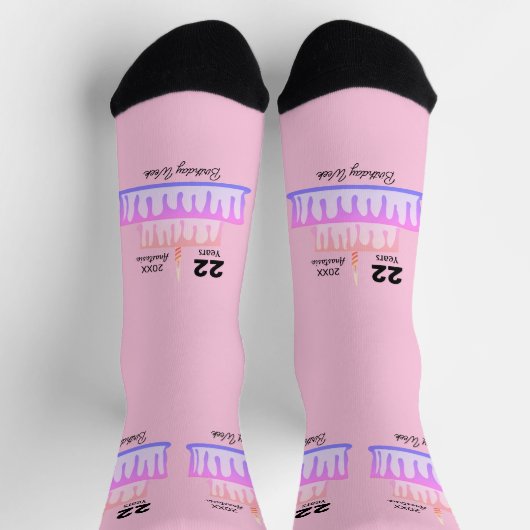 Birthday Socks Design HAMbyWG Socken (Oben)