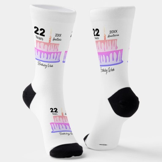 Birthday Socks Design HAMbyWG Socken (Gewinkelt)