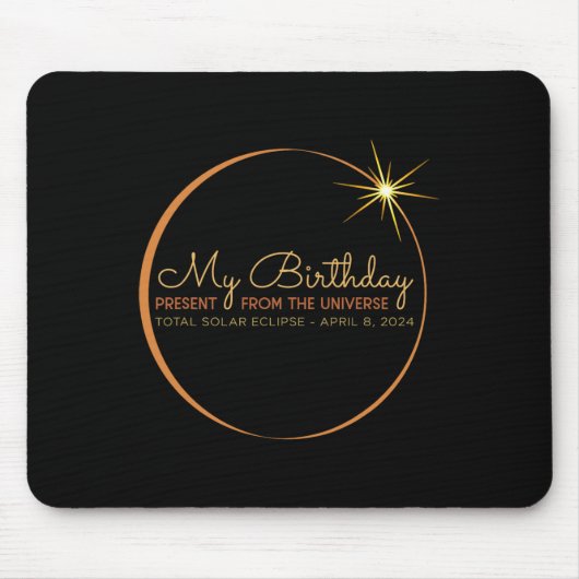 Birthday Solar Eclipse 2024 April 8 Insgesamt Ecli Mousepad (Vorne)
