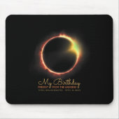 Birthday Solar Eclipse 2024 April 8 Insgesamt Ecli Mousepad (Vorne)