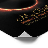 Birthday Solar Eclipse 2024 April 8 Insgesamt Ecli Poster (Ecke)