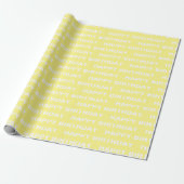 Birthday solide gelb stilvoll chic geschenkpapier (Ungerollt)