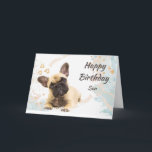 Birthday Son Cute French Bulldog Dog Pet Card Karte<br><div class="desc">Custom Birthday Son Cute French Bulldog Dog Pet Animal</div>