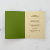 Birthday Son in Law Mascula Abstrakt Brown Card Karte (Innenseite)