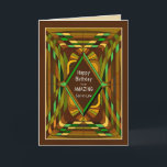 Birthday Son in Law Mascula Abstrakt Brown Card Karte<br><div class="desc">Einzigartige abstrakte Grußkarte in geometrischer Form,  ideal für Männer. Viele Kategorien zur Auswahl.</div>