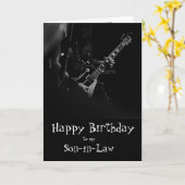 Birthday Son-in-Law Musician Fun You Rock Music Karte (Gelbe Blume)