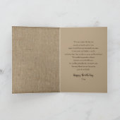 Birthday Son in Law Shades Brown einzigartige Must Karte (Innenseite)