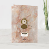 Birthday Son Pocket Watch und Chain Card Karte (Rückseite)