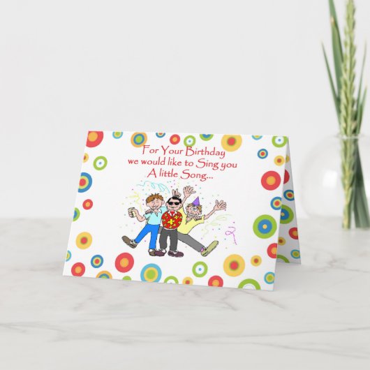 Birthday Song Karte (Vorderseite)