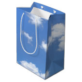 Birthday Sonnenblume mit Retro-Sonnenbrille Mittlere Geschenktüte (Rückseite Schrägansicht)