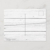 Birthday Sonnenblumen rustikales weißes Holz Einla Postkarte (Rückseite)