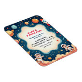 Birthday Space Boy Astronaut Flexible Foto Card Magnet (Rechte Seite)