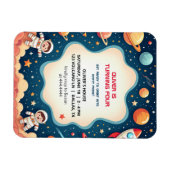 Birthday Space Boy Astronaut Flexible Foto Card Magnet (Horizontal)