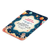 Birthday Space Boy Astronaut Flexible Foto Card Magnet (Linke Seite)