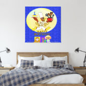 Birthday Spaceship Geometric Leinwanddruck (Insitu (Schlafzimmer))