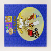 Birthday Spaceship Geometric Puzzle (Horizontal)