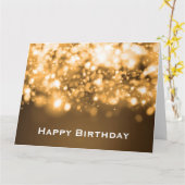 Birthday Sparklights Gold Karte (Gelbe Blume)