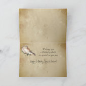 Birthday Special Friends Kestrel Falcon Bird Karte (Innenseite)