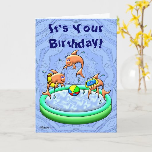 Birthday Splash Karte (Gelbe Blume)
